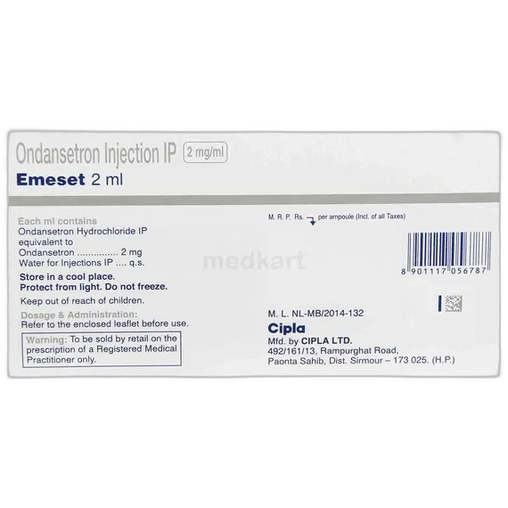 emeset 2mg/ml injection 2 ml